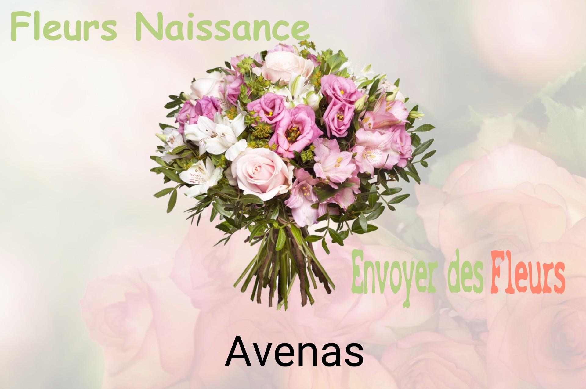 Bouquet de fleurs de naissance livré à Avenas